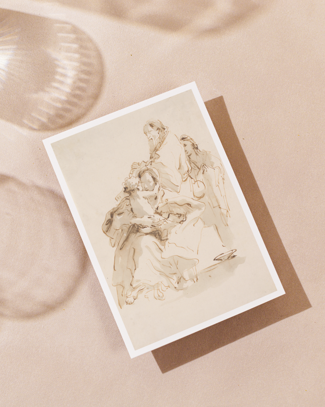 Cartão // A Sagrada Família com São João, Giovanni Battista Tiepolo