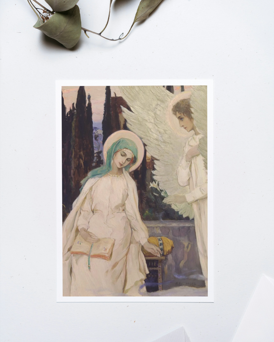 Cartão // Anunciação, Mikhail Nesterov
