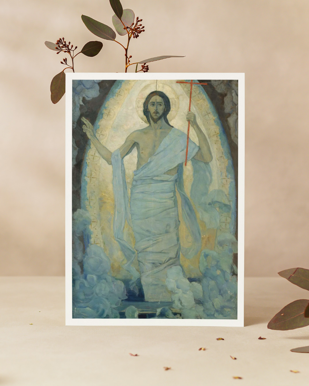 Cartão // A Ressurreição de Cristo, Mikhail Nesterov