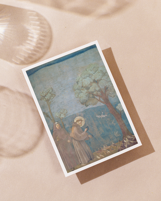 Cartão // São Francisco prega aos pássaros, Giotto
