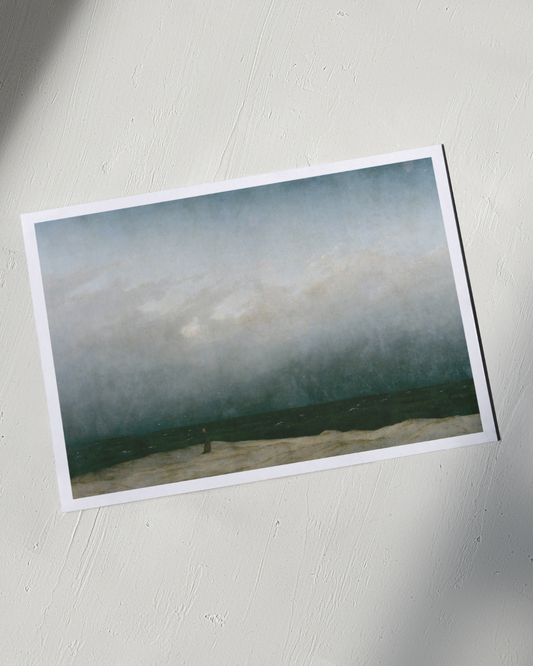 Cartão // Monge à beira-mar, Caspar David Friedrich