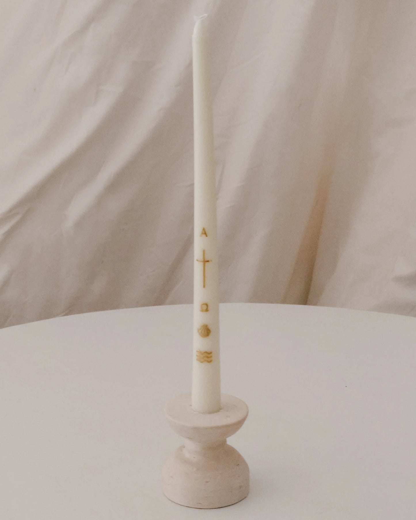 Vela de baptismo | Alfa e Ómega