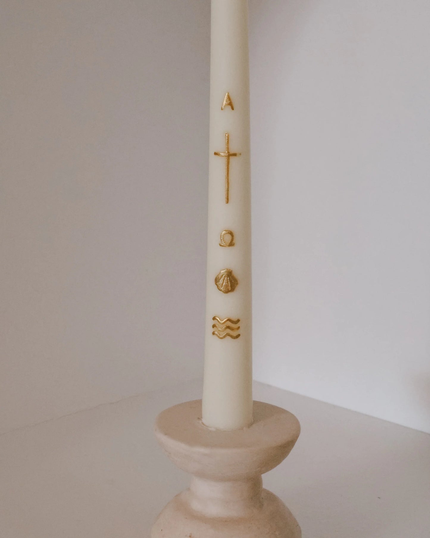 Vela de baptismo | Alfa e Ómega